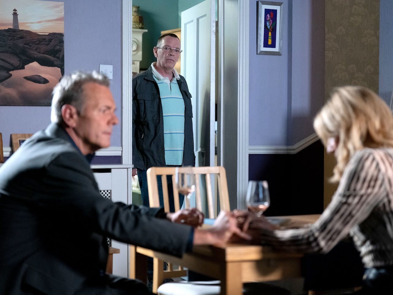 Ian, David and Cindy on EastEnders on October 8, 2024