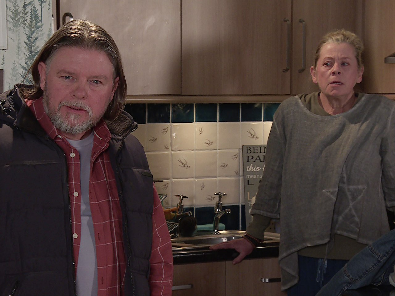 Denny and Bernie on Coronation Street on May 1, 2024