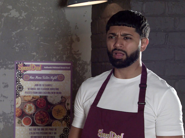Zeedan on Coronation Street on October 6, 2021