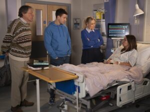 Roy, Ryan, Lisa and Carla on Coronation Street on January 3, 2025
