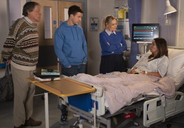 Roy, Ryan, Lisa and Carla on Coronation Street on January 3, 2025