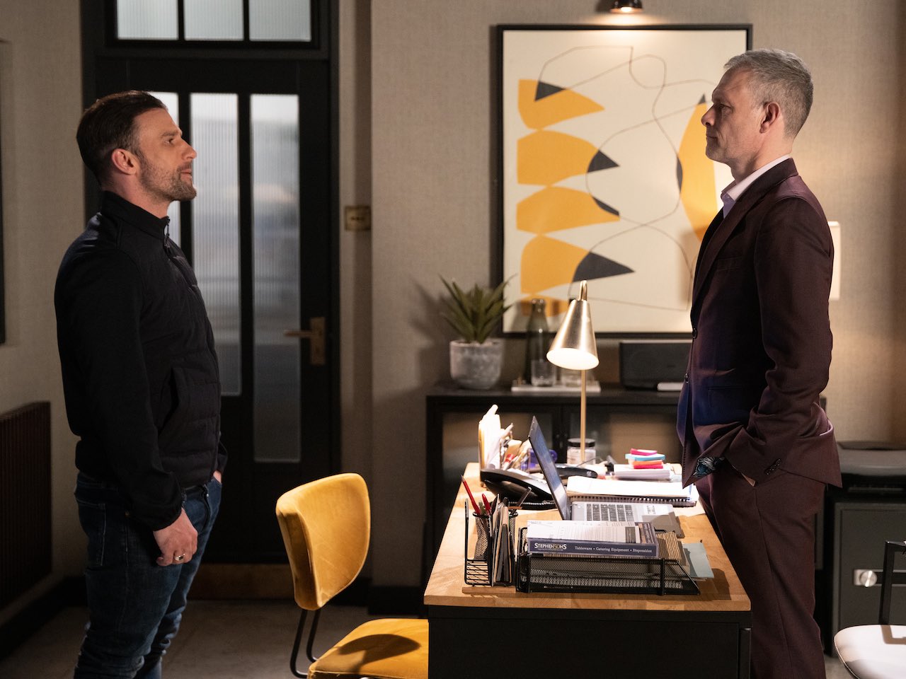 Damon and Nick on Coronation Street on March 22, 2023