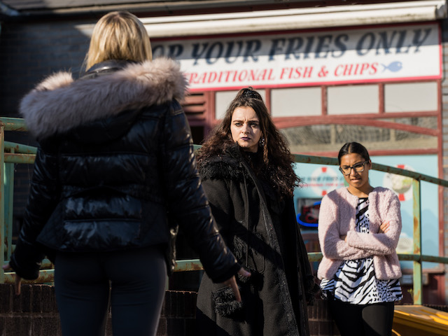 Kelly, Nina and Asha on Coronation Street on November 10, 2021