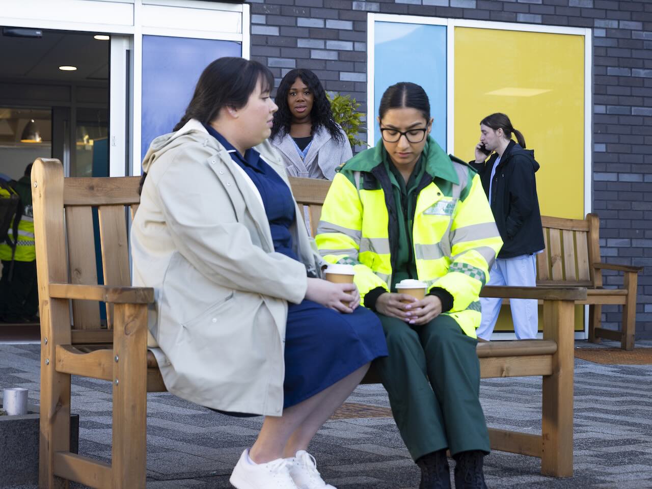 Dee-Dee, Zoe and Asha on Coronation Street on April 16, 2025