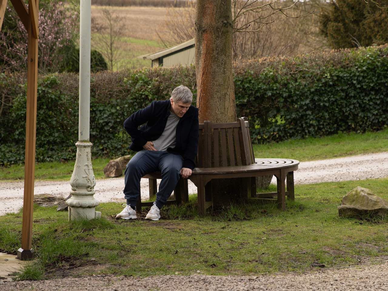 Caleb on Emmerdale on April 10, 2024
