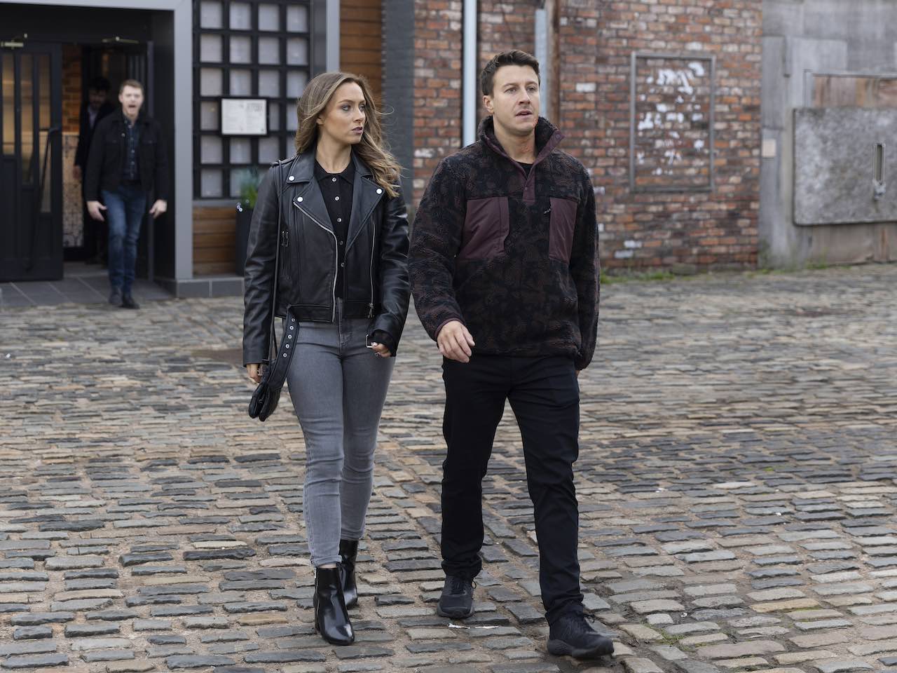 Crystal and Ryan on Coronation Street on December 15, 2023