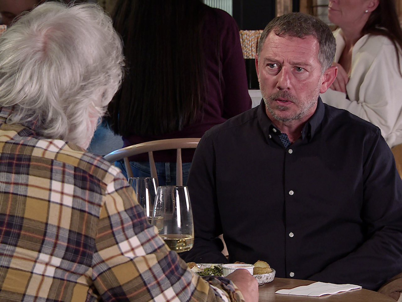 Dom and Stu on Coronation Street on December 13, 2023