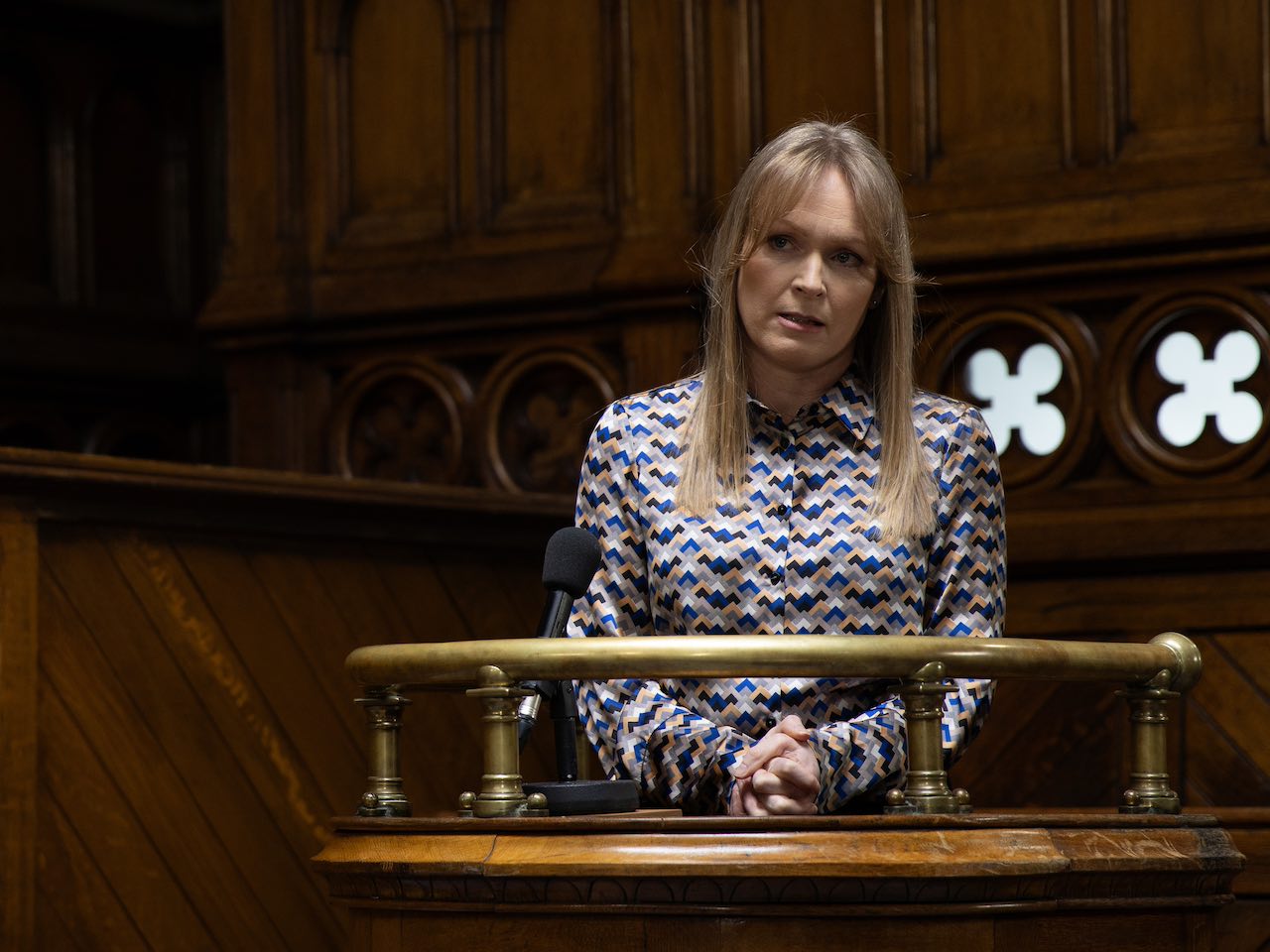 Vanessa on Emmerdale on April 11, 2024