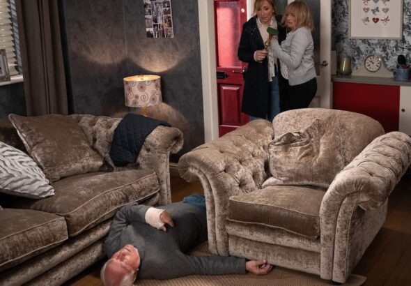 Laurel, Nicola and Anthony on Emmerdale on January 20, 2025